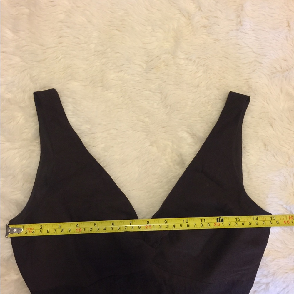 J. Crew Brown Silk Chiffon Sleeveless V Neck Bridesmaid Corset Cocktail Dress 4P - Picture 5 of 7